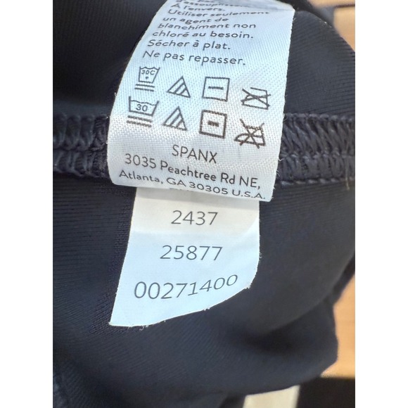 SPANX Womens Small Black Faux Leather Look High Waisted Leggings Tights - Picture 4 of 7